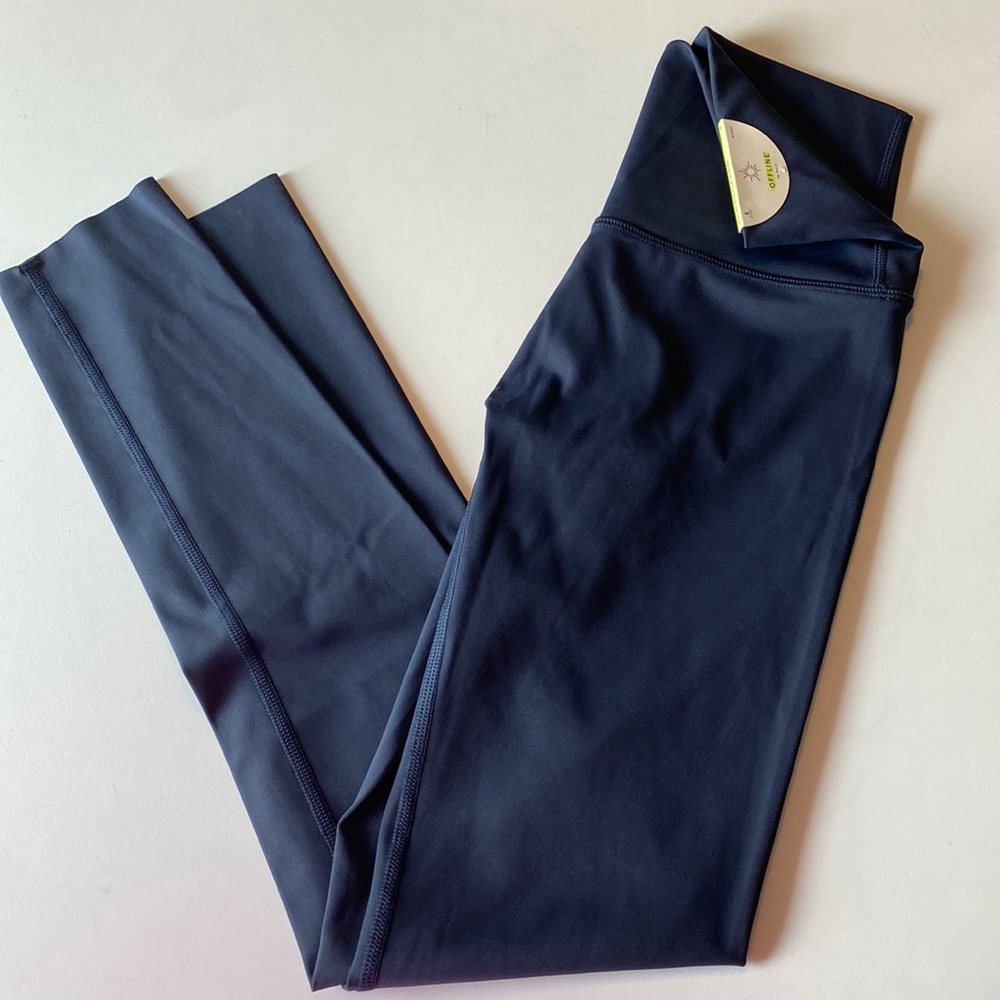 NWT AERIE Offline Goals 7/8 Length Navy Blue Hi-Rise Leggings
